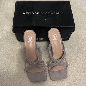 New York & Company Dalia Braided Strap Heels